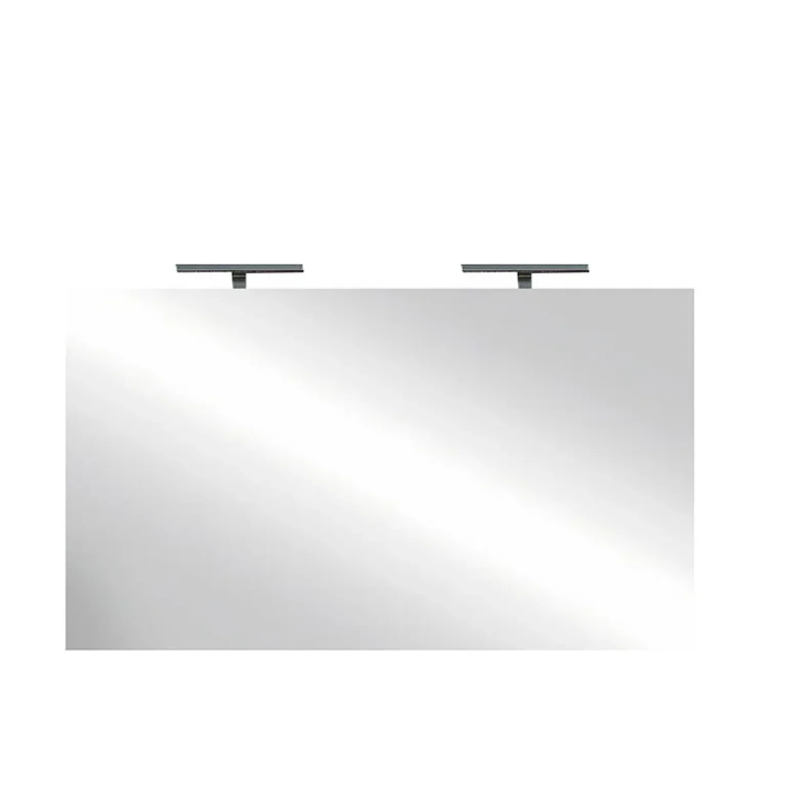 Specchio 120x75cm moderno con due LED vetro Premier