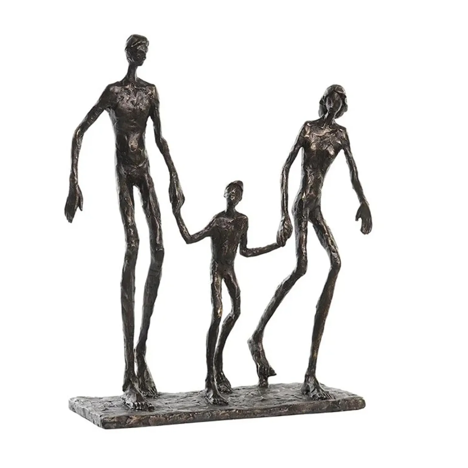 Statua da tavolo Famiglia design 26x33cm effetto rame Serio