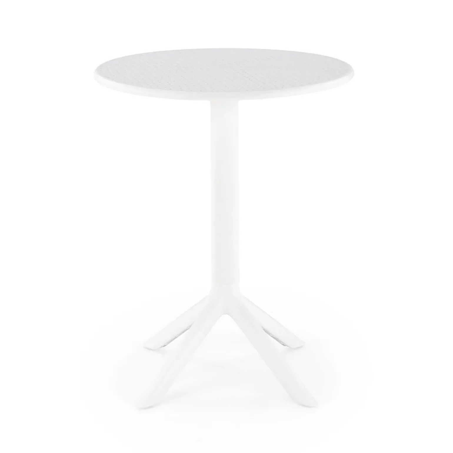 Tavolino da giardino rotondo polipropilene 60cm bianco Ondina