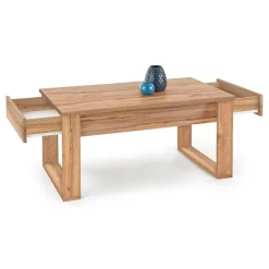 Tavolino da salotto con cassetti moderno 110x60cm rovere Ivo