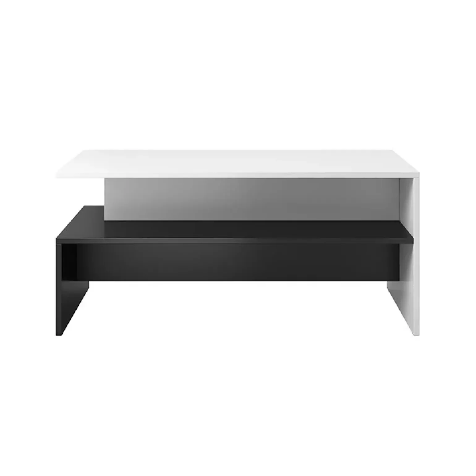 Tavolino da salotto design 100x45cm bianco e nero Emotion Gihome®