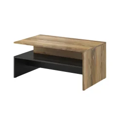 Tavolino da salotto design 100x45cm noce antico nero frassinato Emotion Gihome®