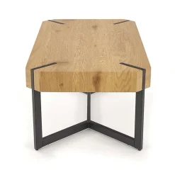 Tavolino da salotto design 110x60cm rovere dorato nero Murray