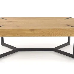 Tavolino da salotto design 110x60cm rovere dorato nero Murray