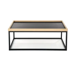 Tavolino da salotto industrial 100x60cm rovere nero Tammy