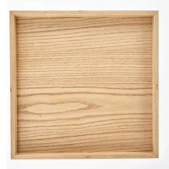 Tavolino da salotto moderno 42x42cm rovere naturale nero Fatima