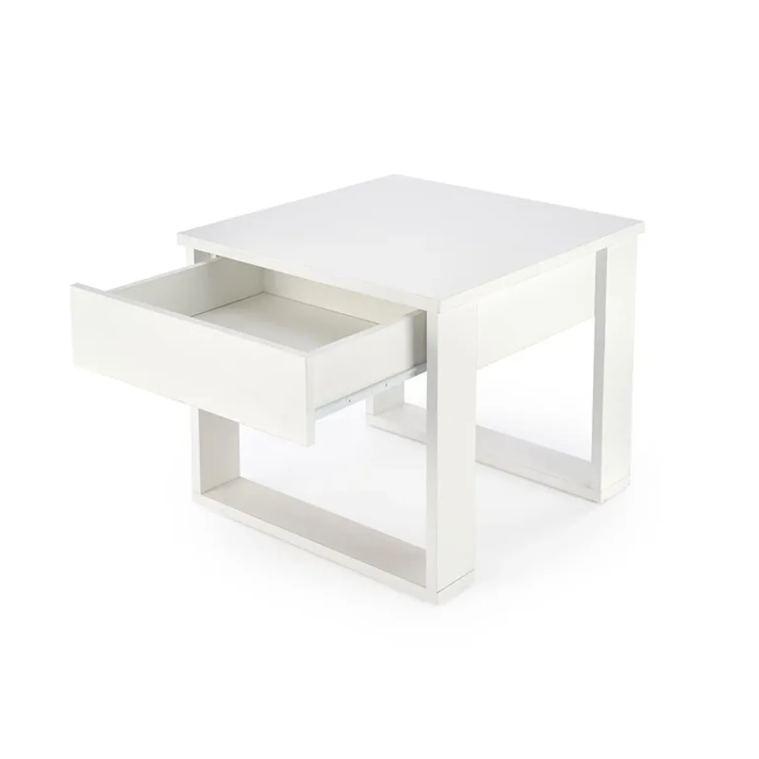 Tavolino da salotto moderno 60x52cm bianco Libano