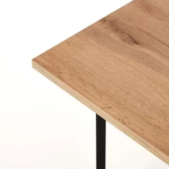 Tavolino da salotto moderno design 67x67cm rovere nodato nero Kobe
