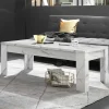 Tavolino da salotto moderno design 122x65cm marmo bianco Viking