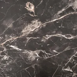 Tavolino da salotto quadrato 80x80cm effetto marmo nero Galassia