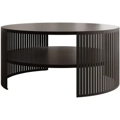 Tavolino da salotto 75x75cm design moderno nero Elisera