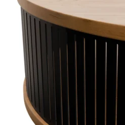 Tavolino da salotto 75x75cm design moderno rovere nero Elisera