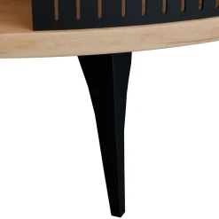 Tavolino da salotto 75x75cm design moderno rovere nero Elisera