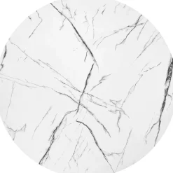 Tavolino da salotto 80x36cm effetto marmo bianco nero Elan