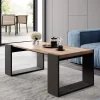 Tavolino da salotto 120x55cm moderno rovere antracite Tampere