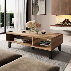 Tavolino da salotto 110x60cm moderno rovere antracite Salisburgo
