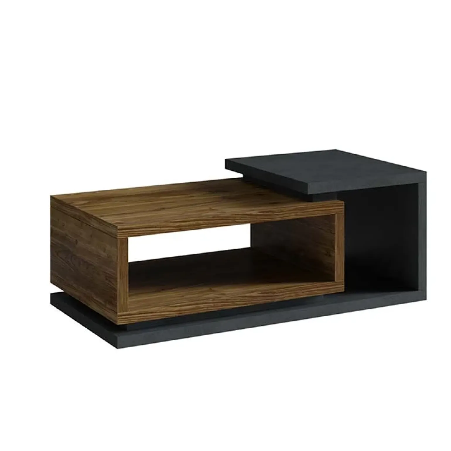 Tavolino da soggiorno 120x60cm design antracite noce Megan Gihome®