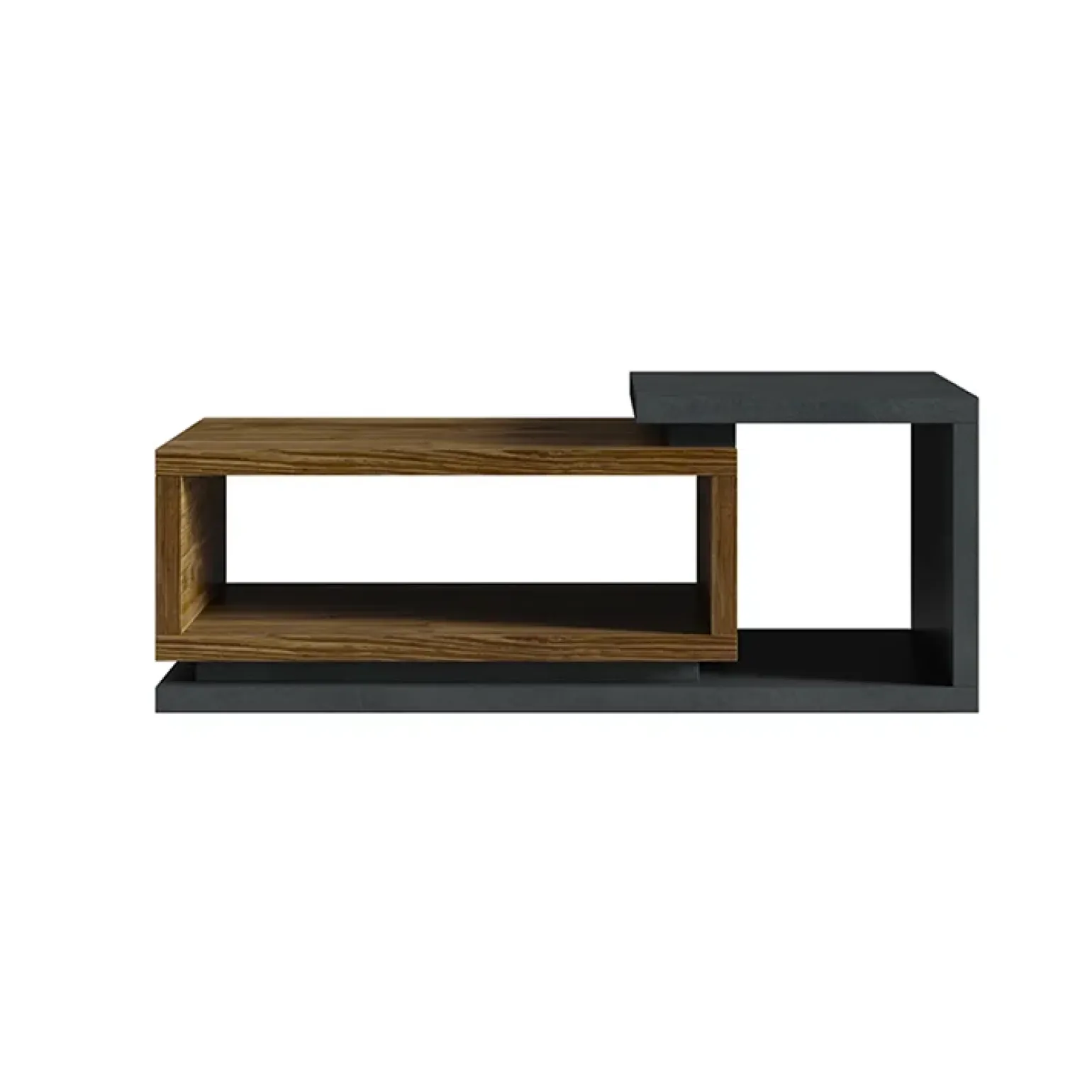 Tavolino da soggiorno 120x60cm design antracite noce Megan Gihome®