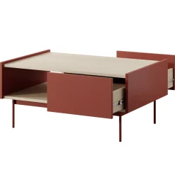Tavolino salotto 97x65cm design moderno rosso Passion