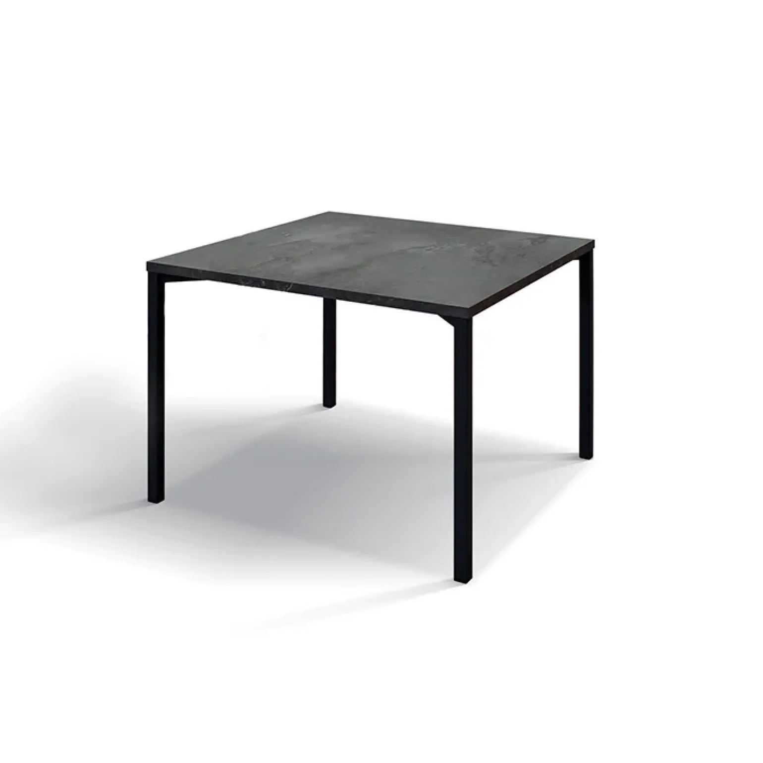Tavolino 55x55 cm da salotto acciaio ossidato metallo Eral