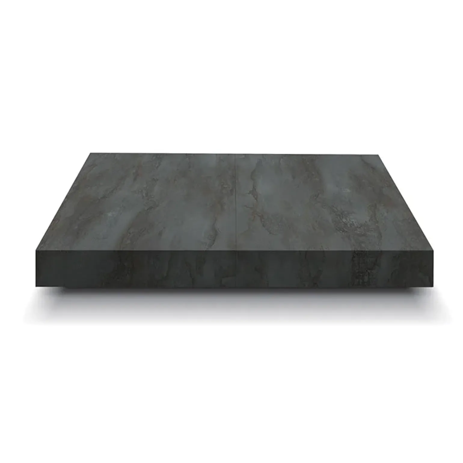 Tavolino 55x55 cm da salotto acciaio ossidato metallo Eral