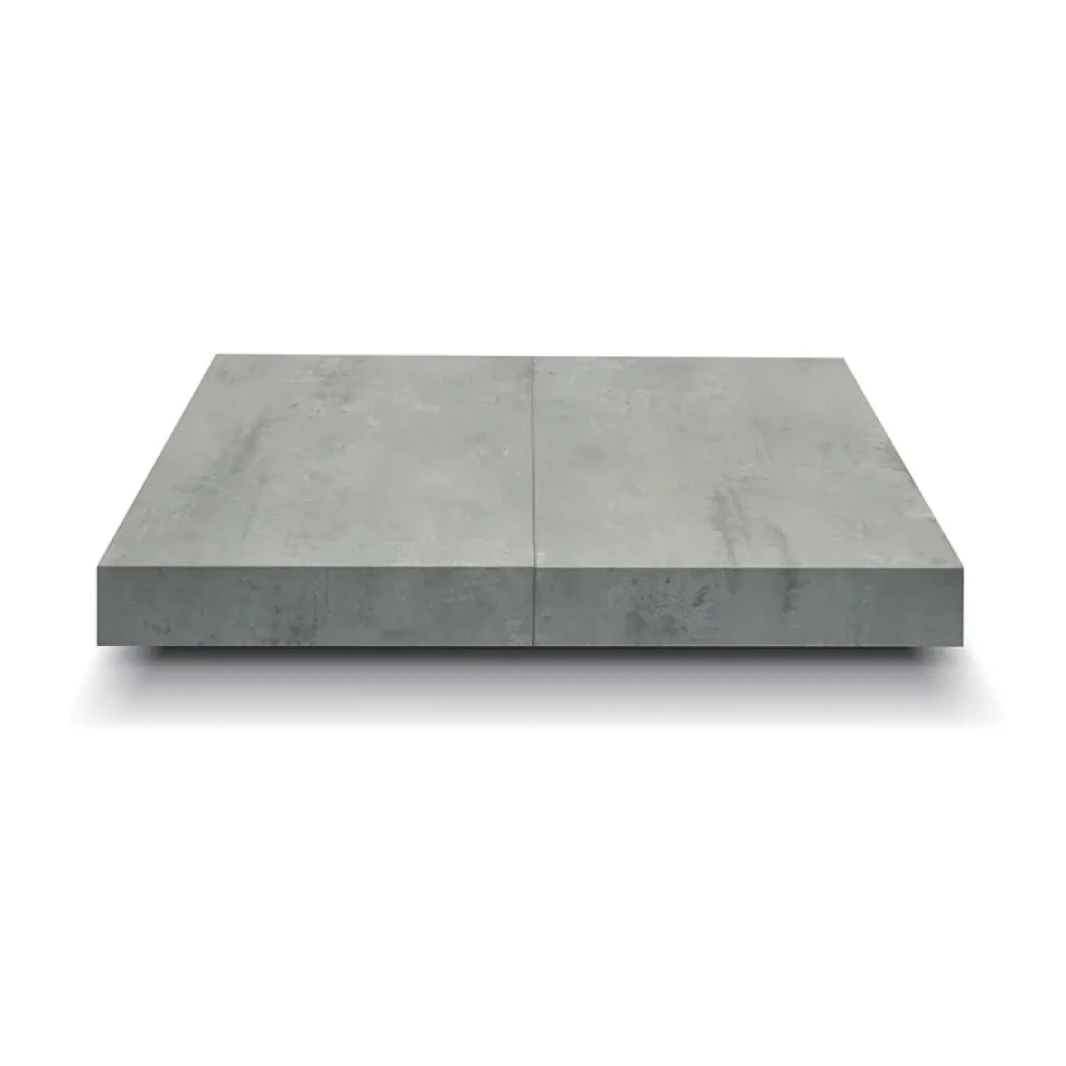 Tavolino 55x90 cm da salotto rettangolare grigio cemento metallo Blade