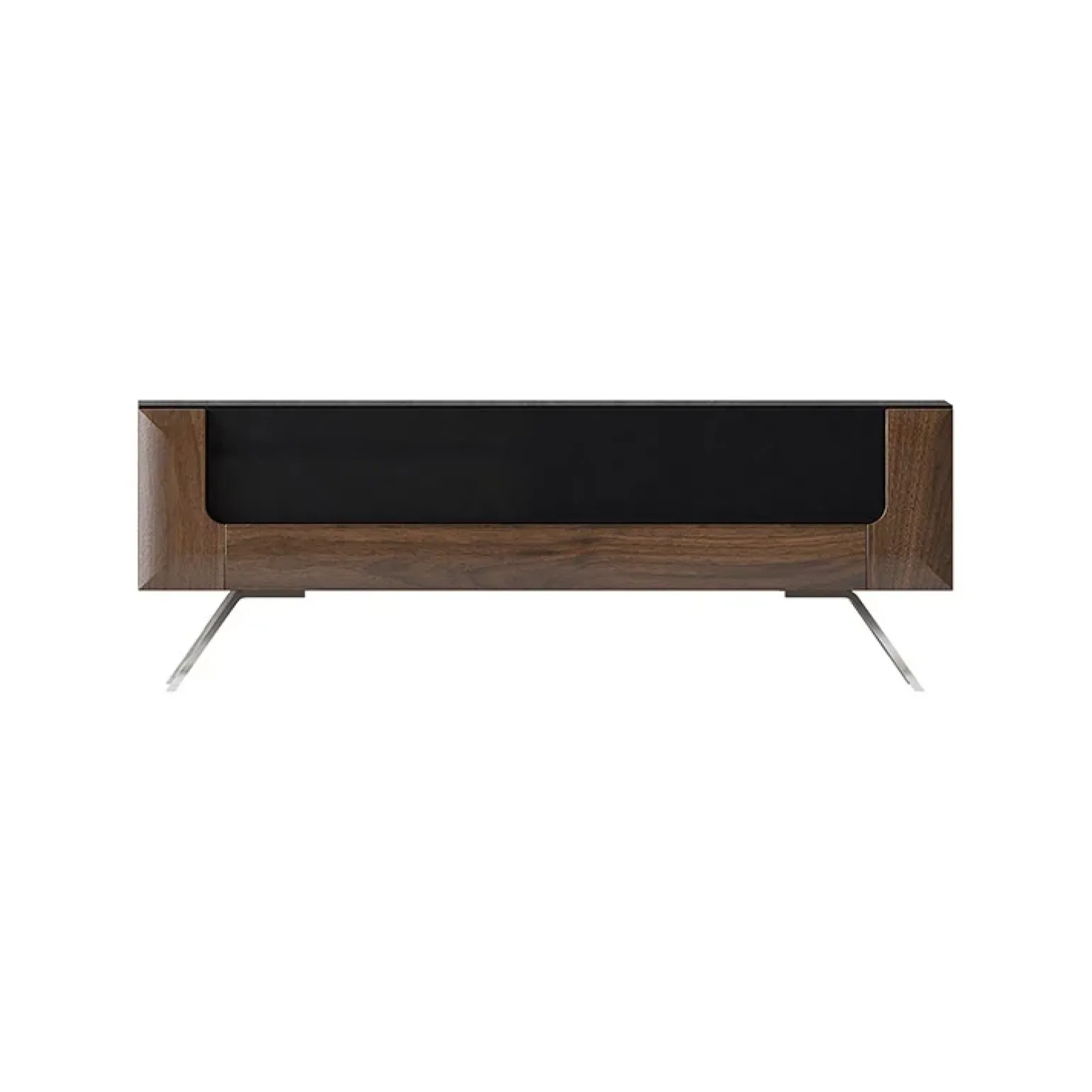 Tavolino 110x65cm da salotto 1 cassetto noce nero lucido Jumbo