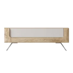 Tavolino 110x65cm da salotto 1 cassetto rovere tortora lucido Jumbo