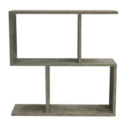 Tavolino 60x60cm da salotto con libreria design grigio antico Priocca