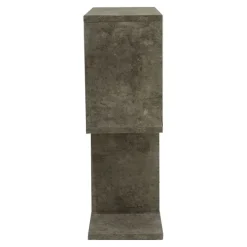 Tavolino 60x60cm da salotto con libreria design grigio antico Priocca