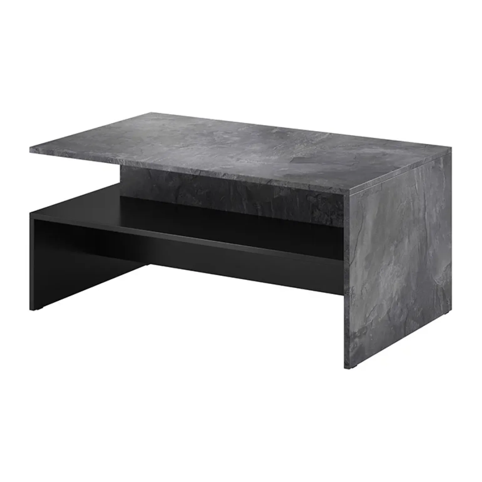 Tavolino 100x45cm da salotto design ossido e nero Emotion Gihome®