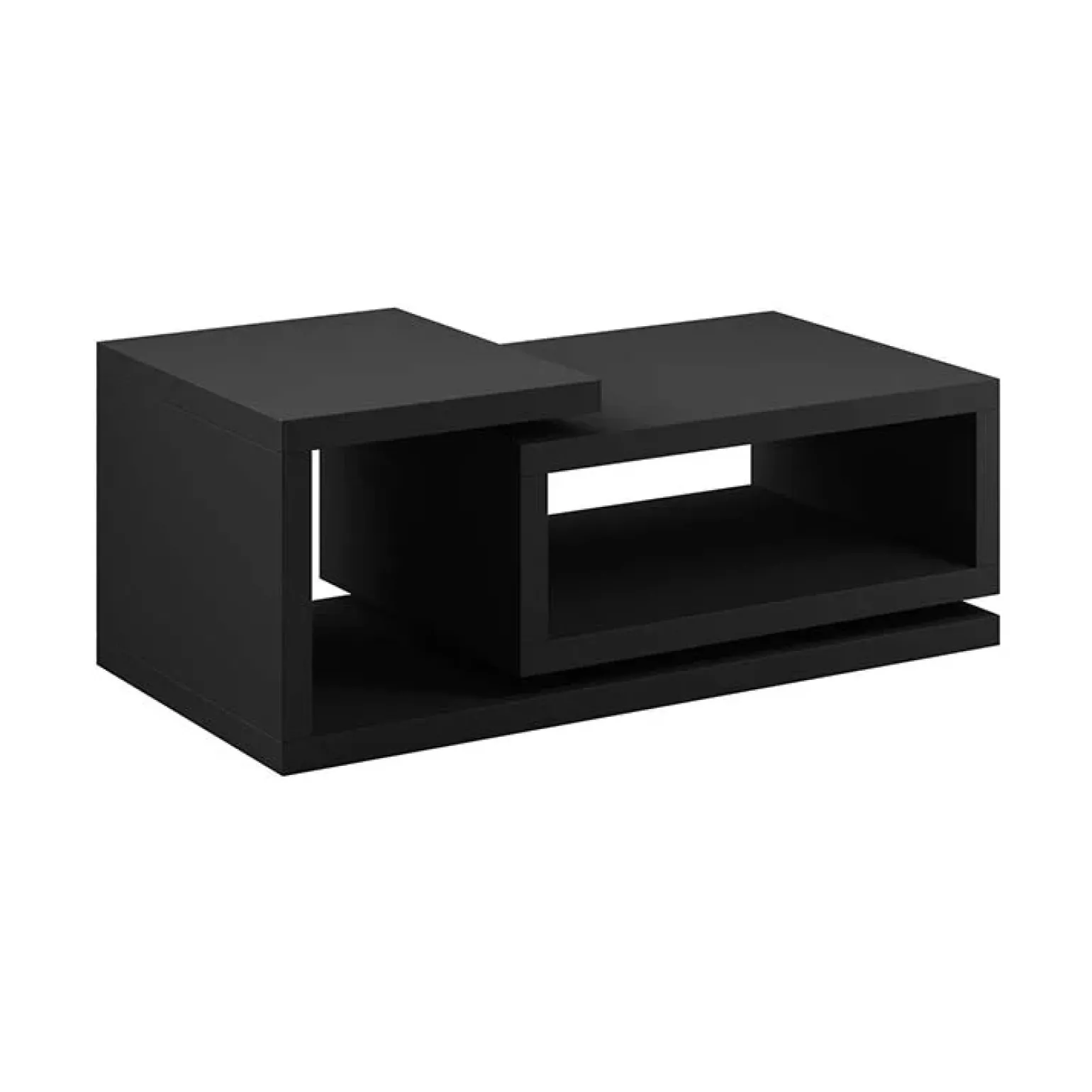 Tavolino 120x60cm da salotto rettangolare nero opaco Megan Gihome®