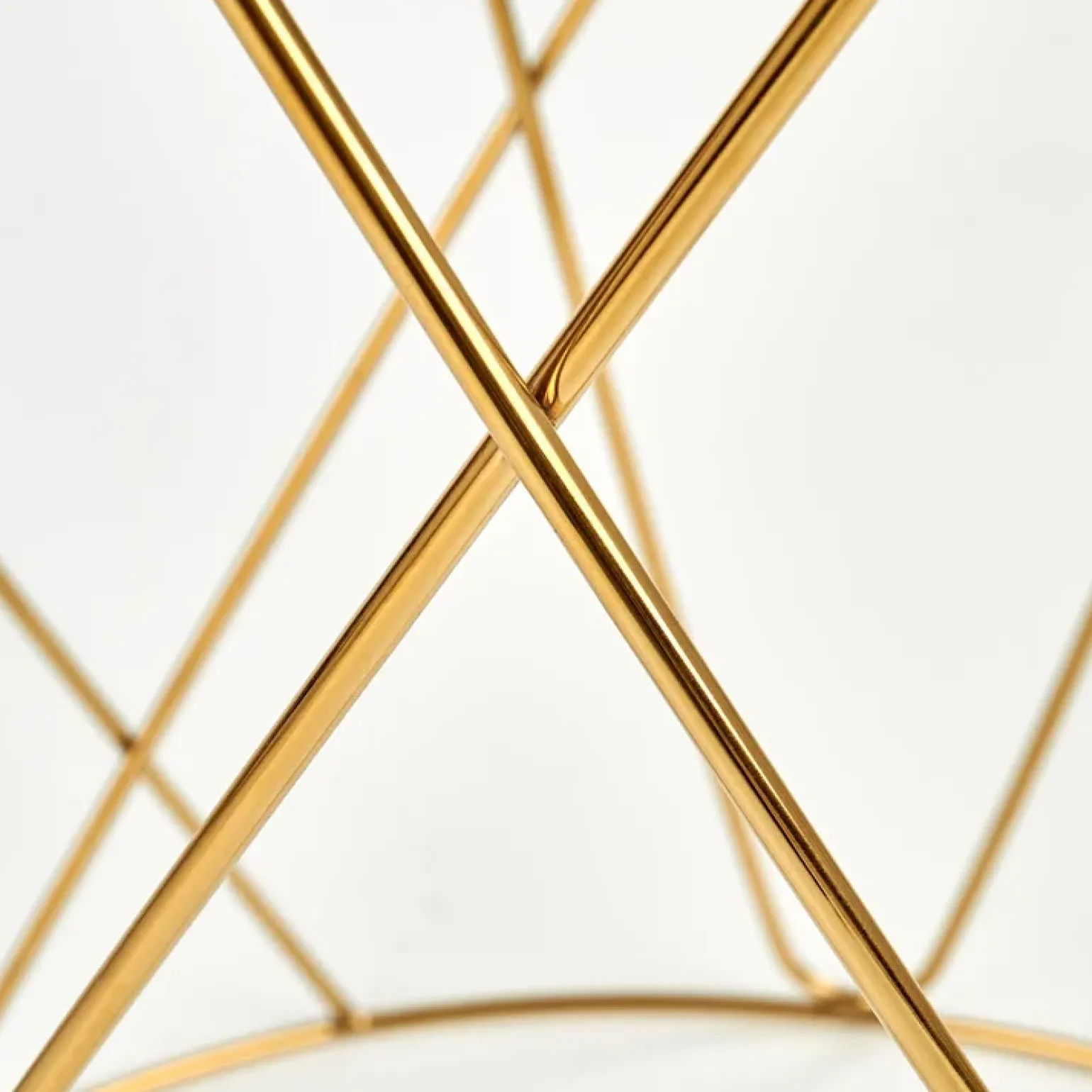 Tavolino 55x55cm da salotto rotondo design vetro acciaio oro Lenus