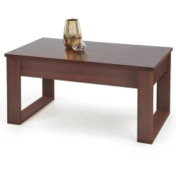 Tavolino 110x60cm salotto con cassetti moderno noce scuro Ivo