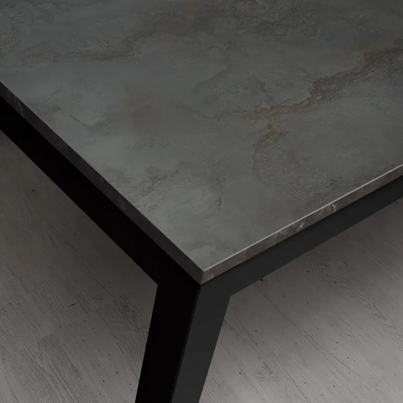 Tavolo 90/180 cm allungabile acciaio ossido metallo Alanda