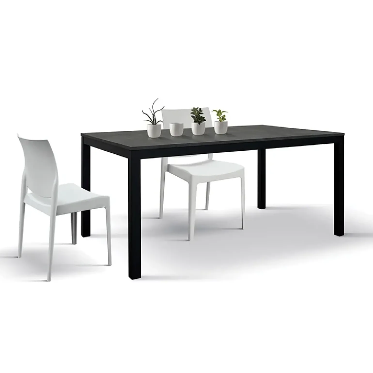 Tavolo 120/170 cm allungabile acciaio ossido metallo Alanda