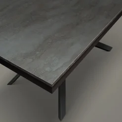 Tavolo 120/170 cm allungabile acciaio ossido metallo Velvet