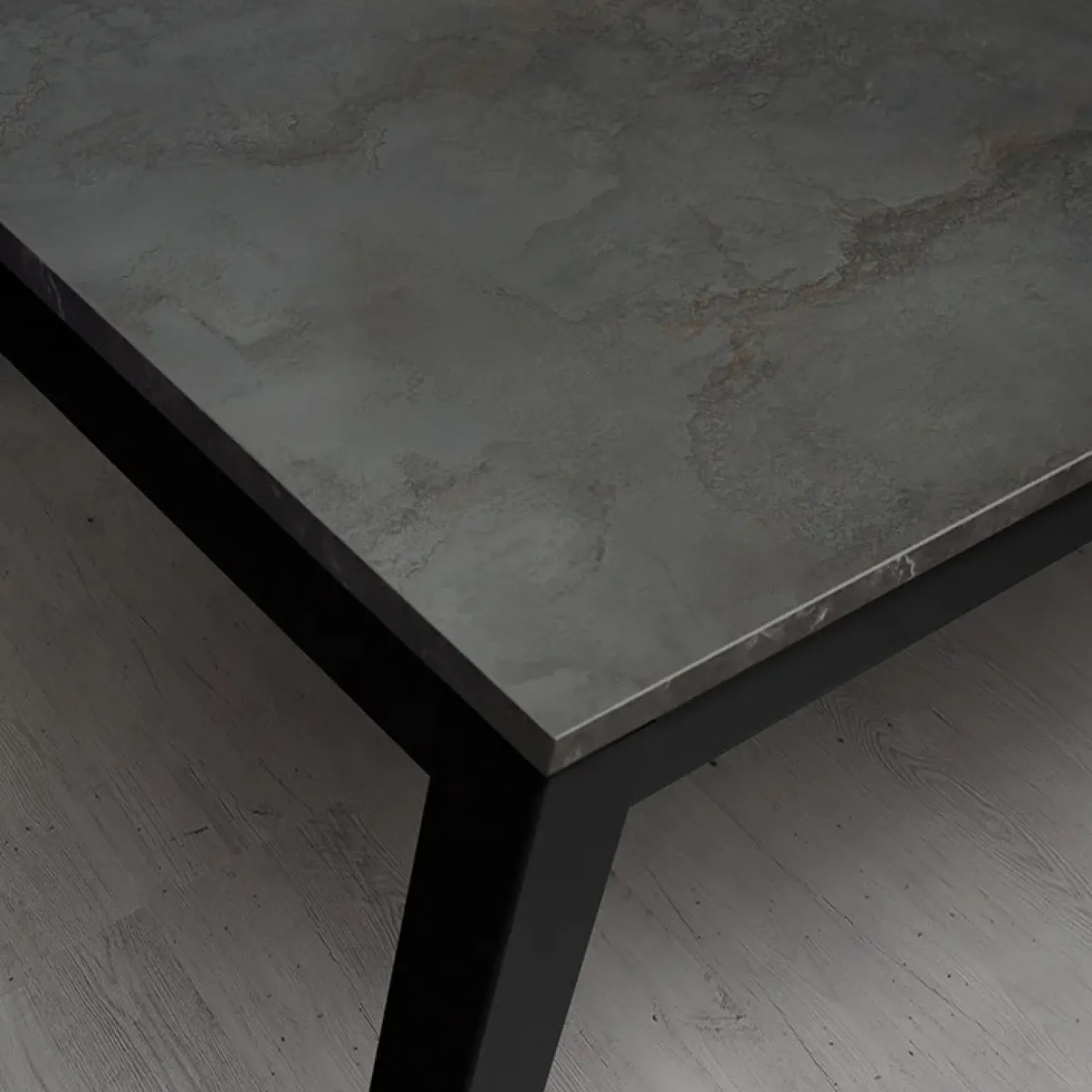 Tavolo 110/160 cm allungabile acciaio ossido metallo Alanda