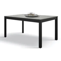 Tavolo 140/200 cm allungabile grigio cemento metallo Arex