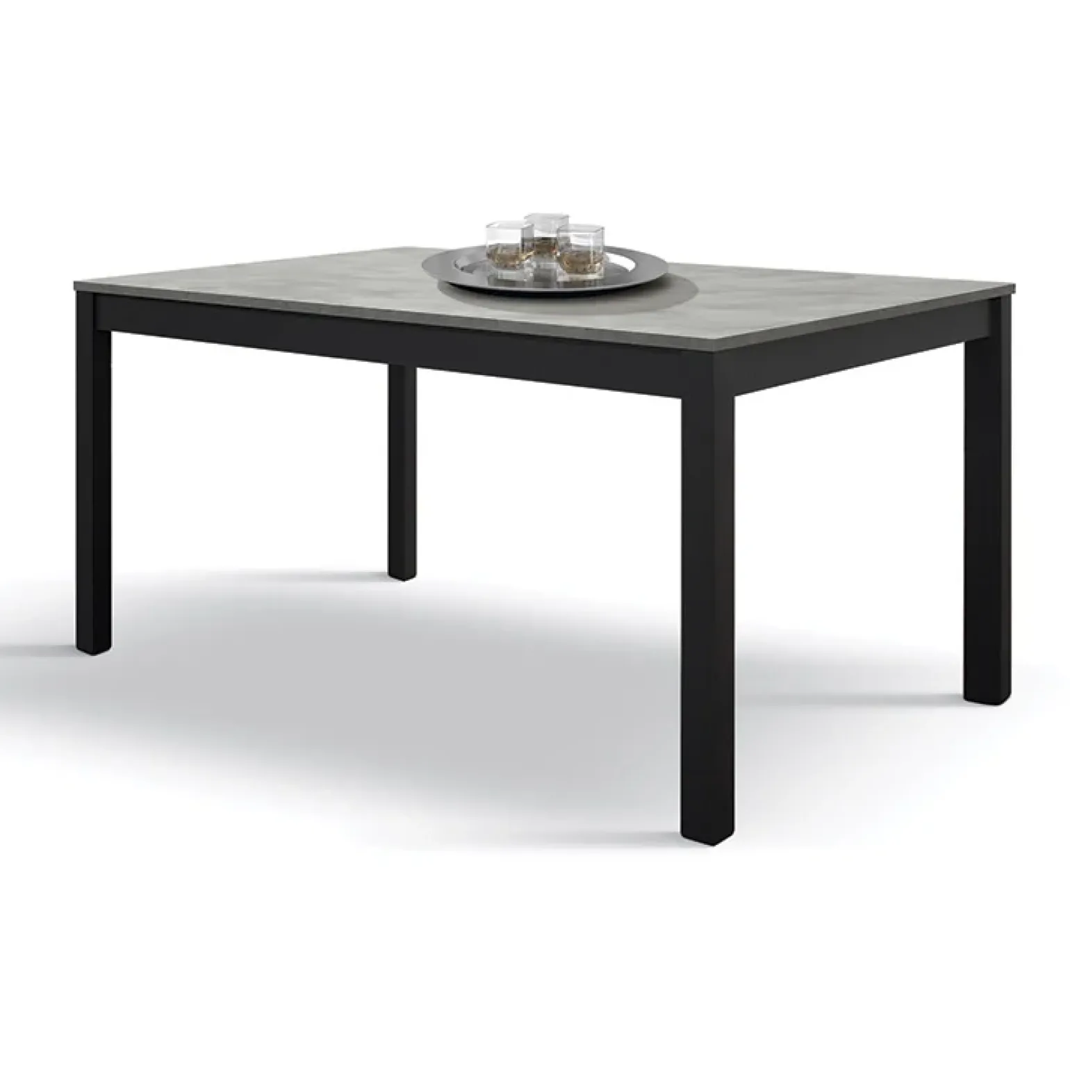 Tavolo 140/200 cm allungabile grigio cemento metallo Arex