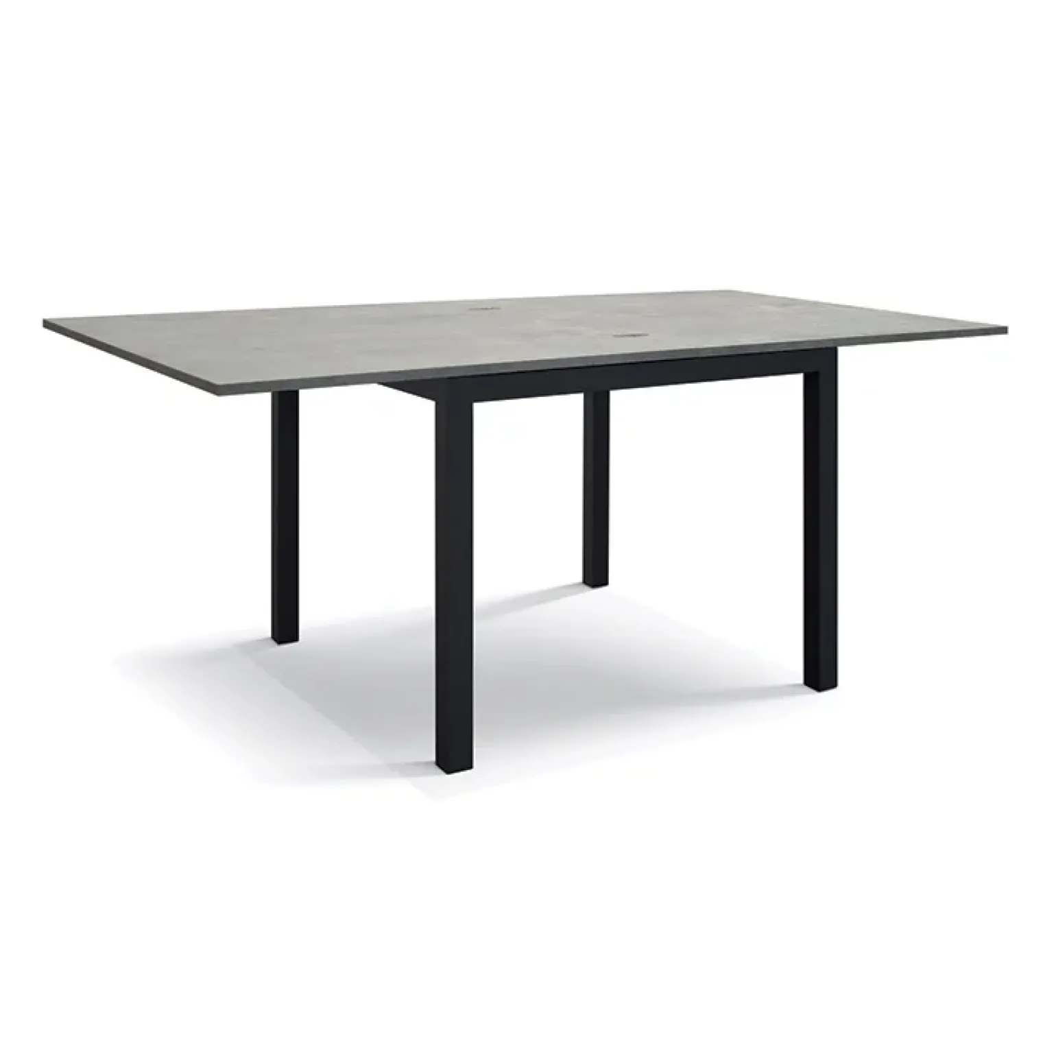 Tavolo 90/180 cm allungabile grigio cemento metallo Arex