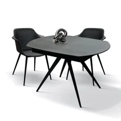 Tavolo 120/180 cm allungabile grigio grafite metallo Globo