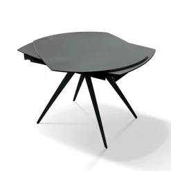 Tavolo 120/180 cm allungabile grigio grafite metallo Globo