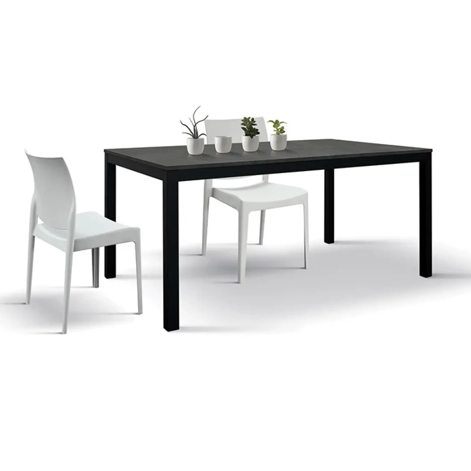 Tavolo allungabile 160/220cm acciaio ossido metallo Alanda