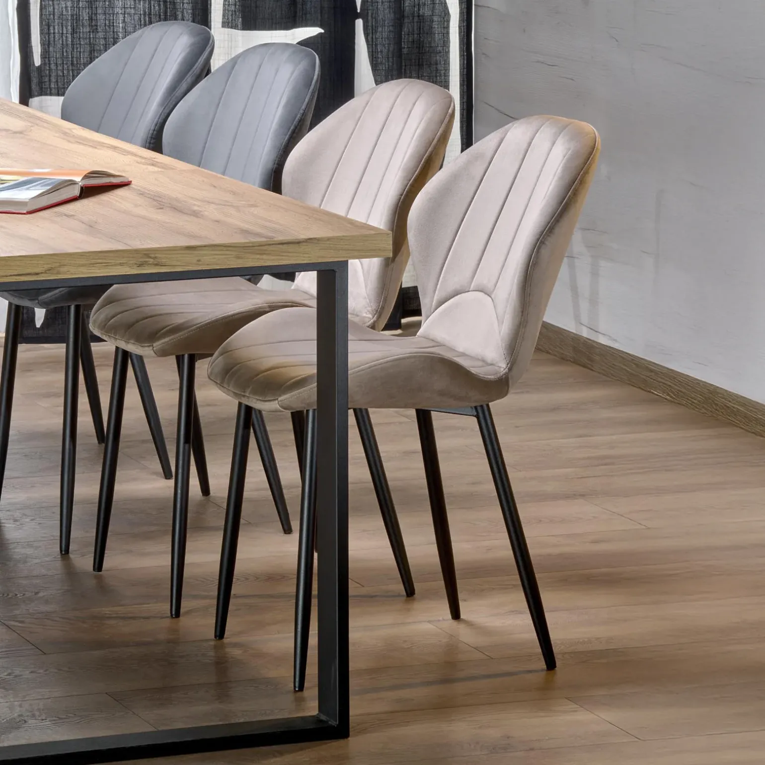 Tavolo allungabile 160/310cm da pranzo industrial rovere wotan nero Think