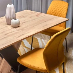 Tavolo allungabile 130/175cm da pranzo moderno rovere nero Brenta