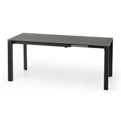 Tavolo allungabile 120/180cm effetto pietra acciaio nero Alder