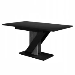 Tavolo allungabile 120/160cm moderno da pranzo nero effetto pietra Amilia