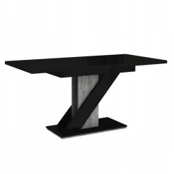 Tavolo allungabile 120/160cm moderno da pranzo nero effetto pietra Amilia