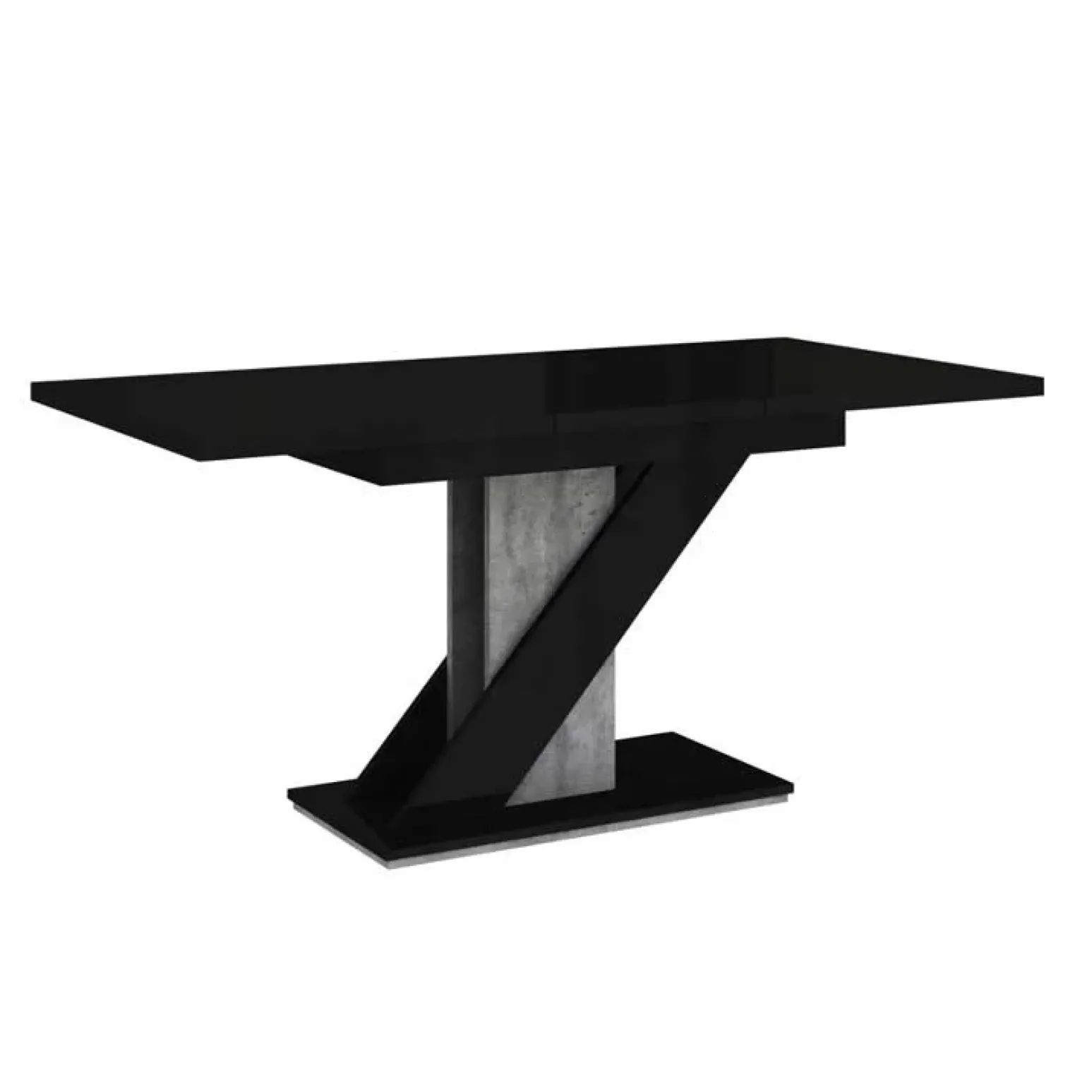 Tavolo allungabile 120/160cm moderno da pranzo nero effetto pietra Amilia